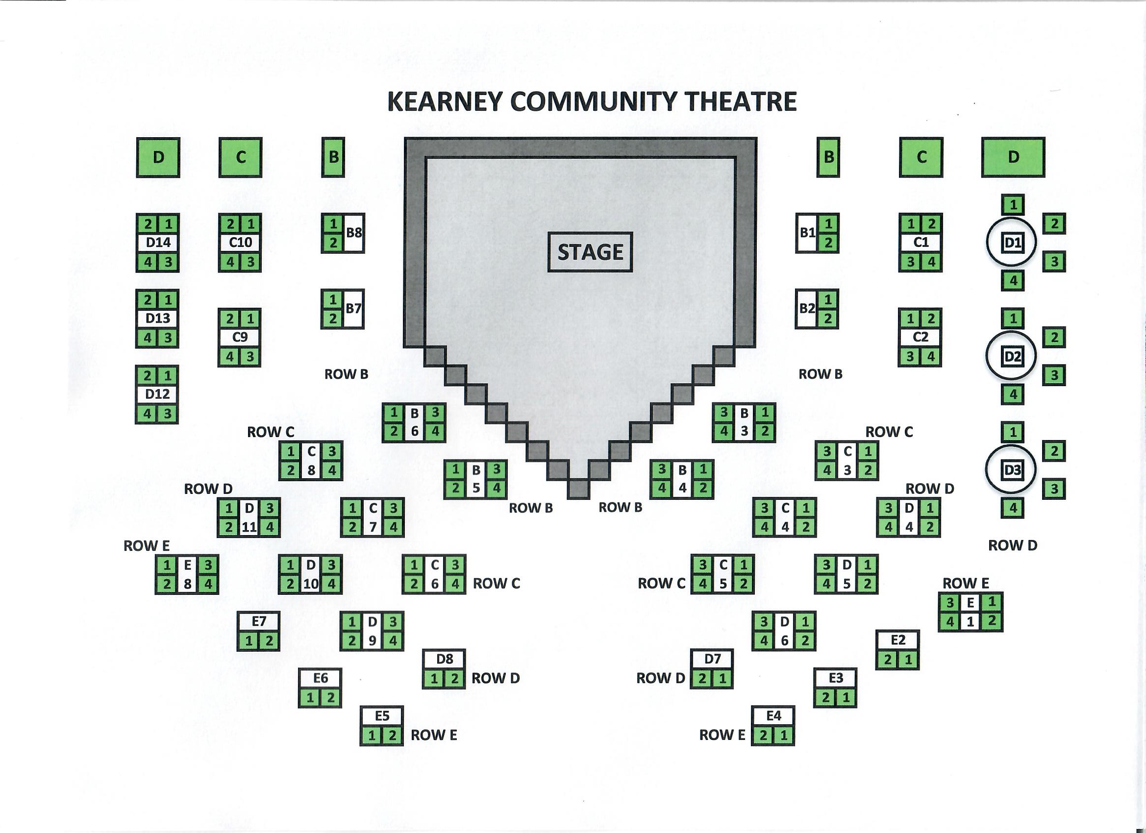 UPDATED SEATING CHART 2022 Kearney Community Theatre